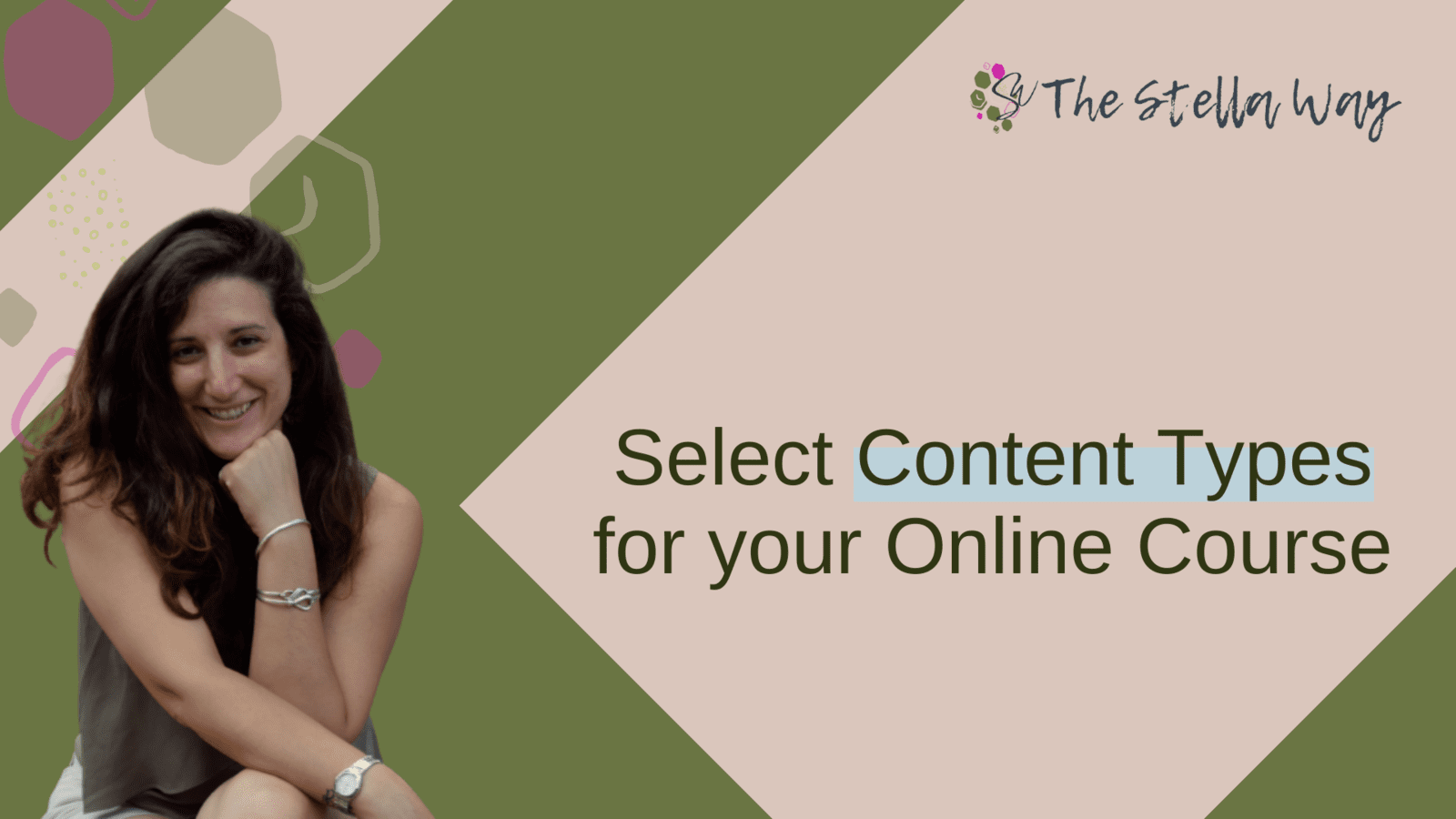 How to actually select the right content types for online course